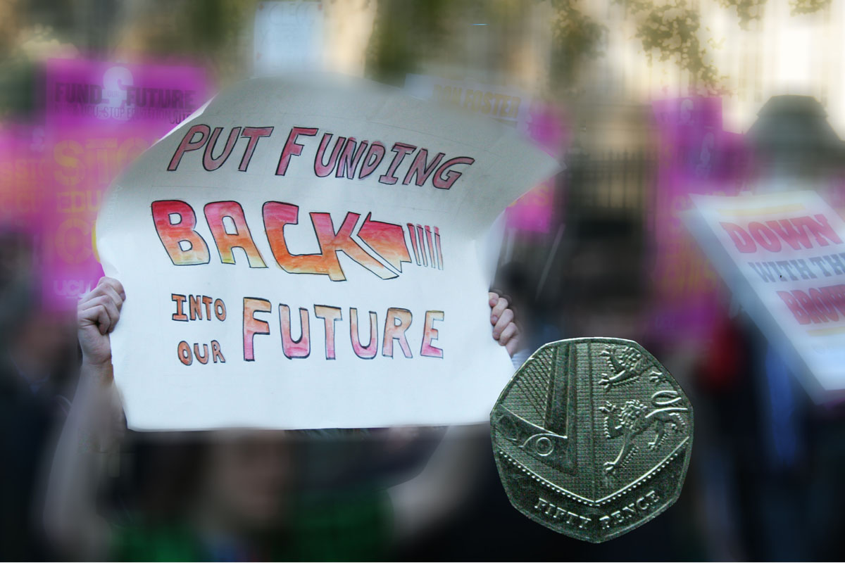 put funding back into my future 50p